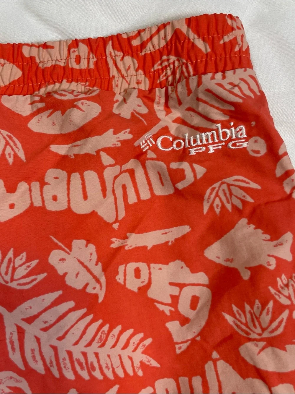 🌴 Columbia PFG Omni-Shade Youth Swim Trunks | Size L (14/16) | Tropical Coral Pr